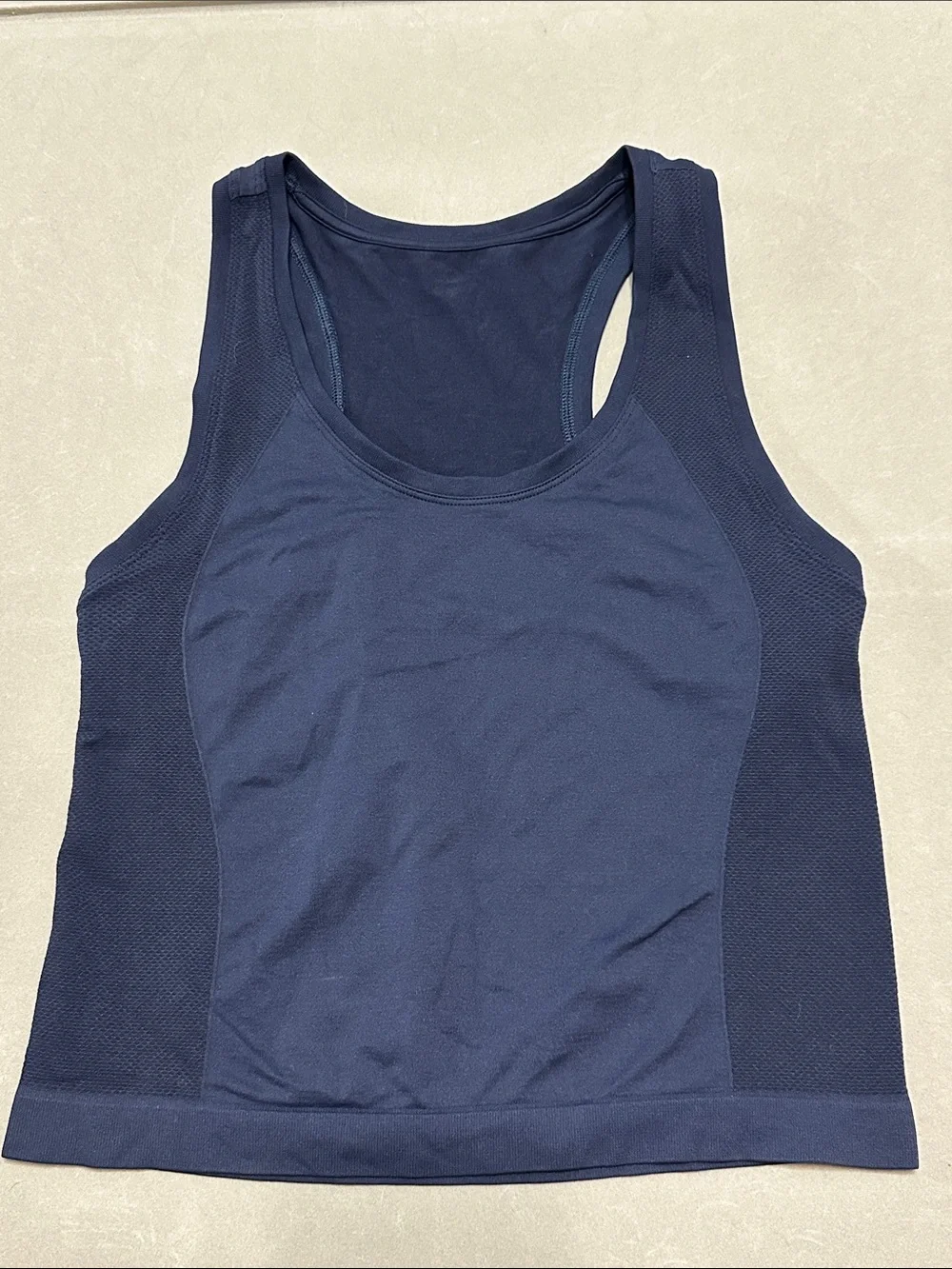 Sweaty Betty Navy Racerback Cropped Performance Tank Top - S